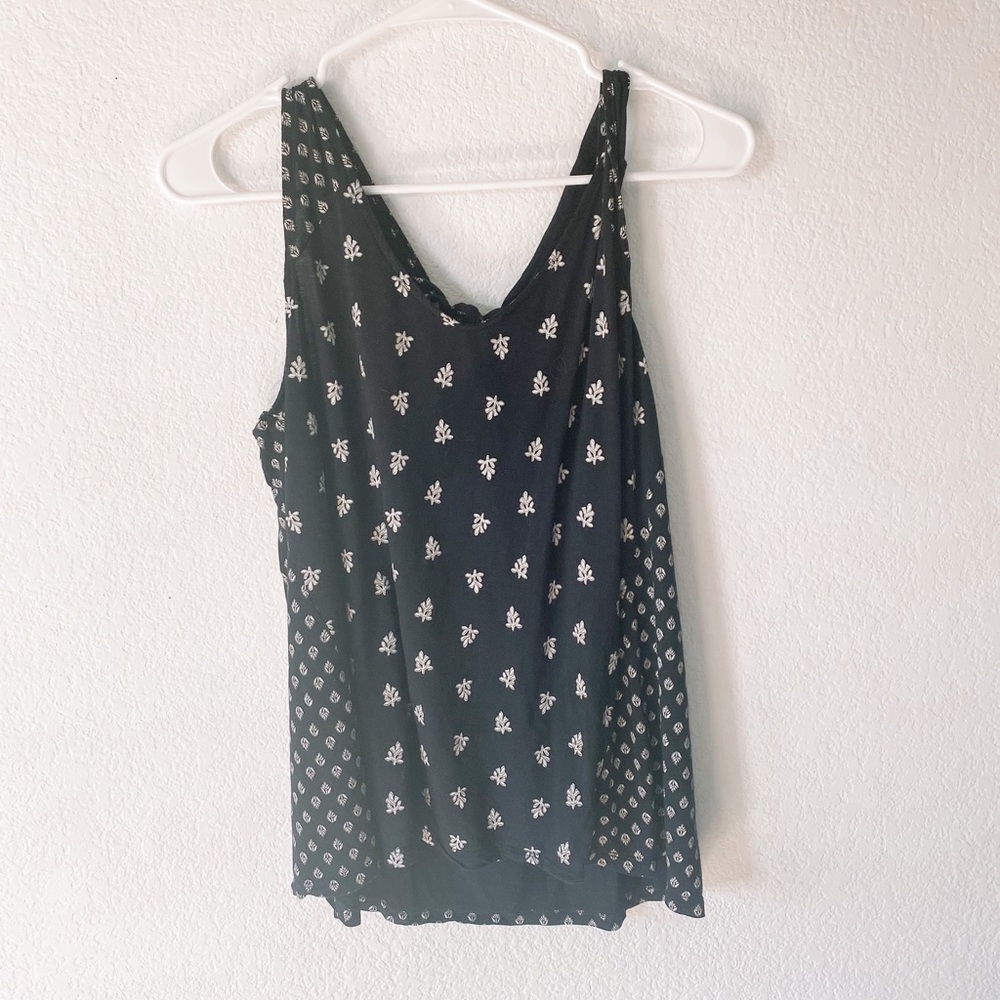 old navy: (LG) black loose tank top